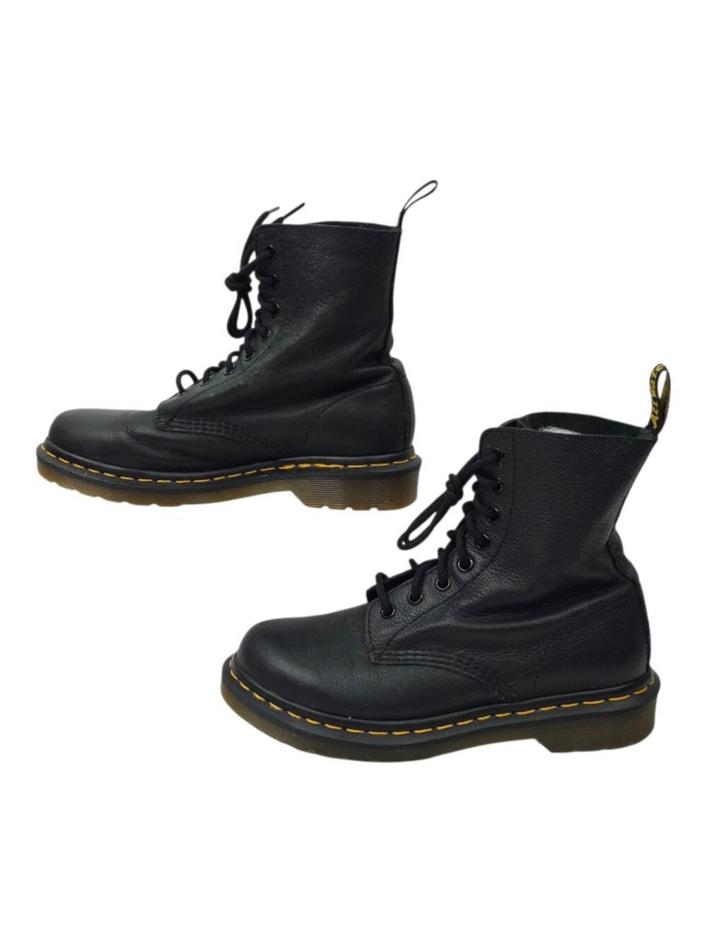 Dr Martens 1460 Pascal Ankle Boots Womens 7 Black Leather Lace Up 8 Eye Combat